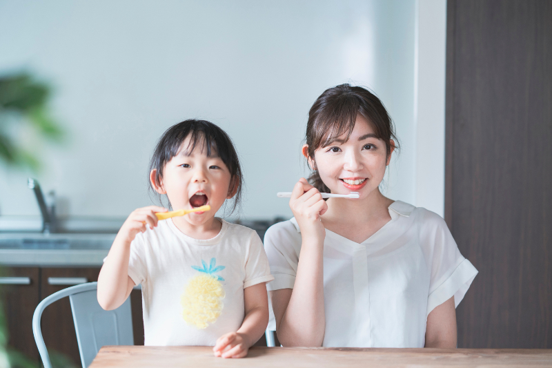 歯磨きを習慣化する親子