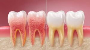 歯周病と歯槽膿漏の違いを説明するイメージ