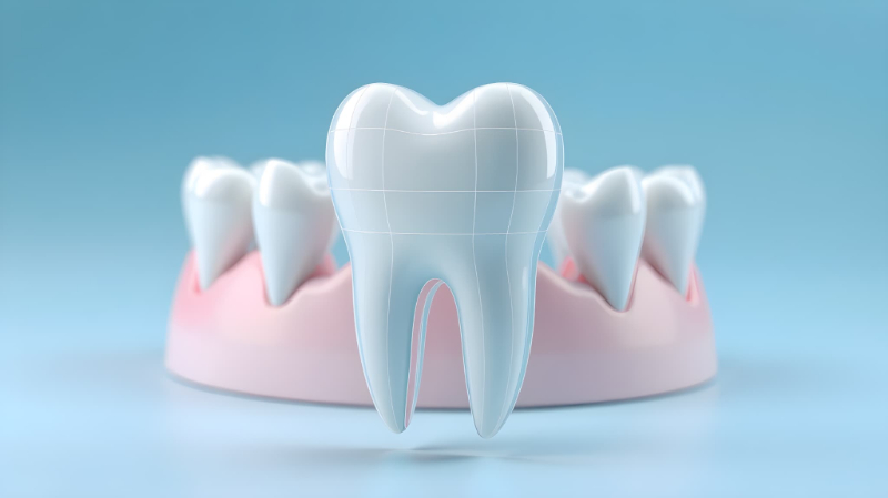フッ素塗布後の歯のイメージ